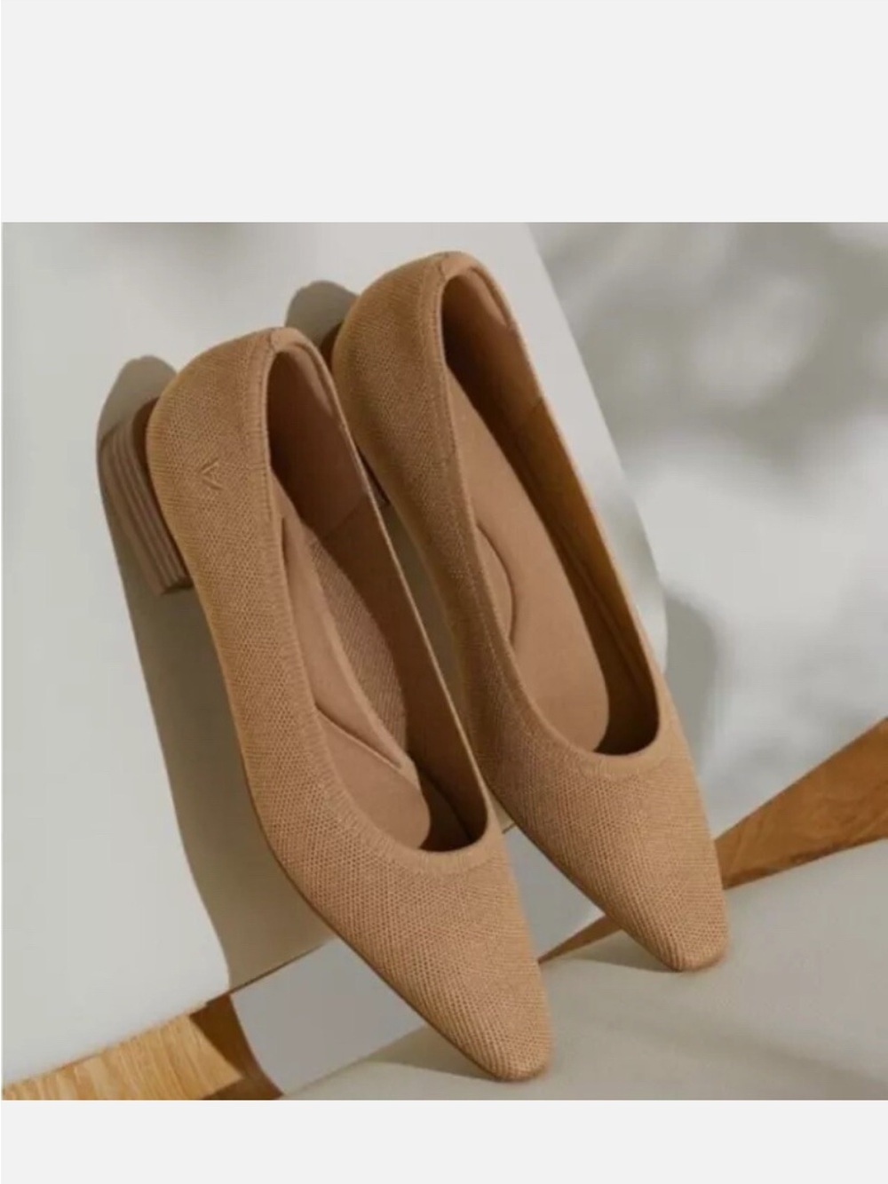 VIVAIA Minnie Pro Small Square Toe Heels Flats Women's size 37 US size 6 - Picture 11 of 11
